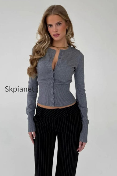 Essential Long Sleeve Slim Cardigan