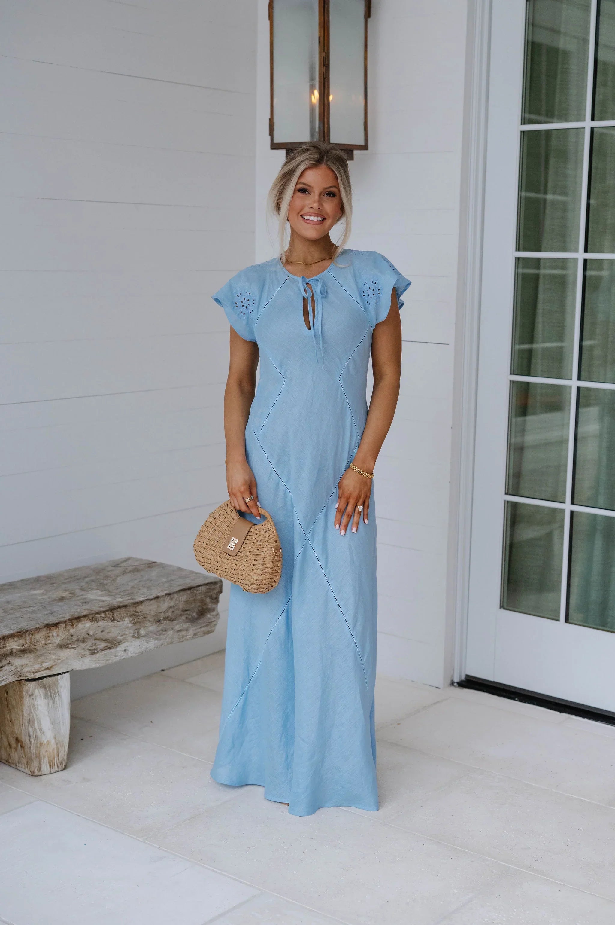 Noemi Maxi Dress-Light Blue
