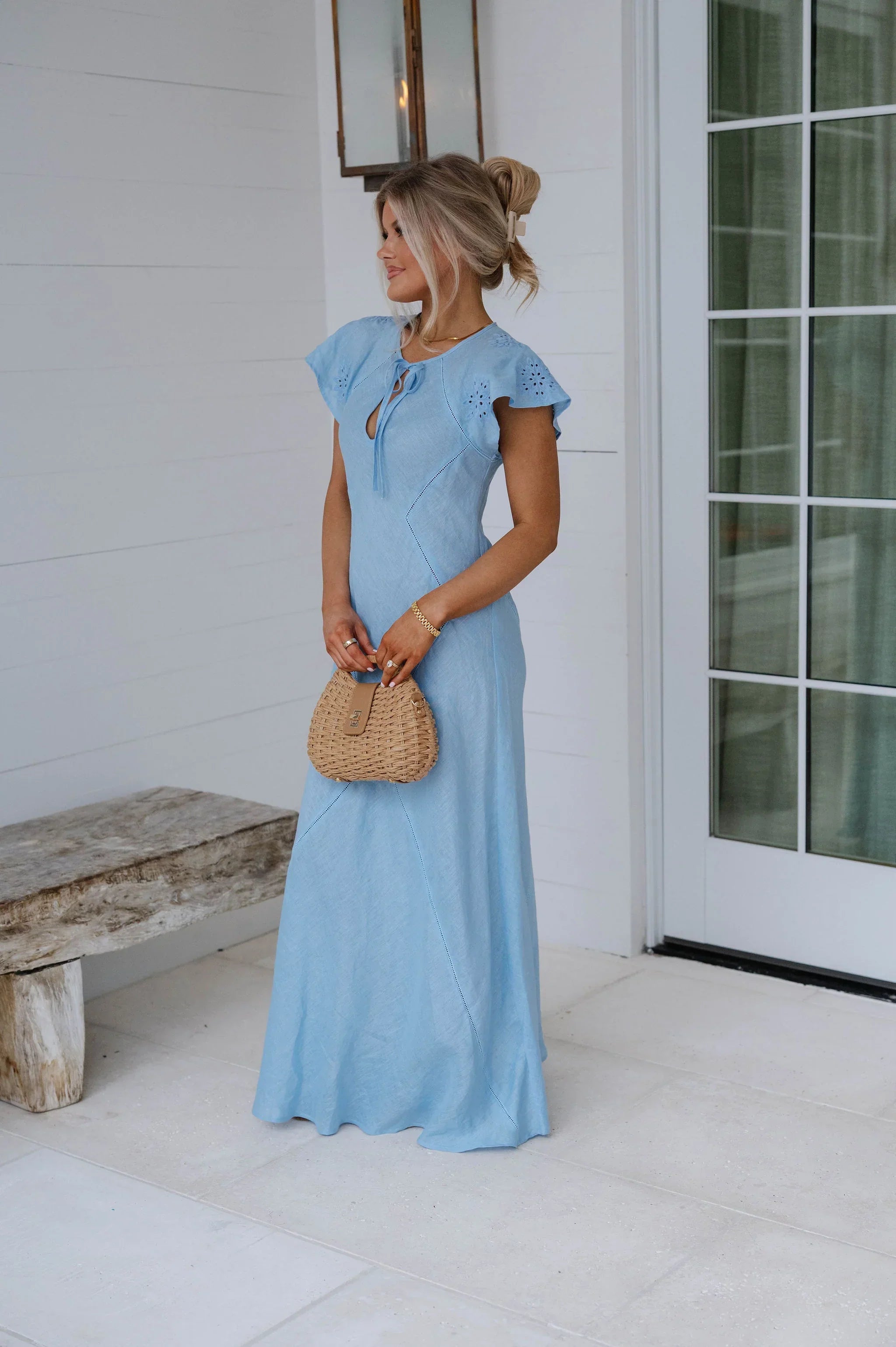 Noemi Maxi Dress-Light Blue