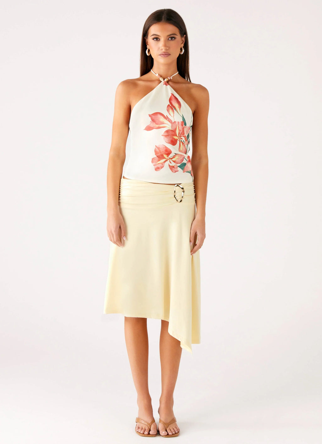 Brisa Midi Skirt - Butter
