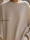 oversized-beige-knit-poncho-sweater