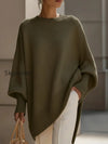 oversized-beige-knit-poncho-sweater