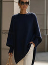 oversized-beige-knit-poncho-sweater