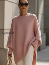 oversized-beige-knit-poncho-sweater