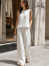 sleeveless-textured-top-and-wide-leg-pants-set-with-frayed-hem-detail