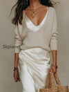 effortless-ivory-knit-satin-midi-ensemble