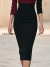 color-block-mock-neck-ribbed-knit-midi-dress