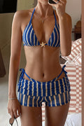 Stripe Starfish Three Piece Swim Set