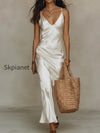 effortless-ivory-knit-satin-midi-ensemble