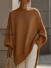 oversized-beige-knit-poncho-sweater