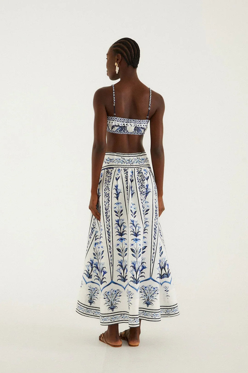 Off-White Flowers Arch  Maxi Skirt