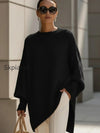 oversized-beige-knit-poncho-sweater