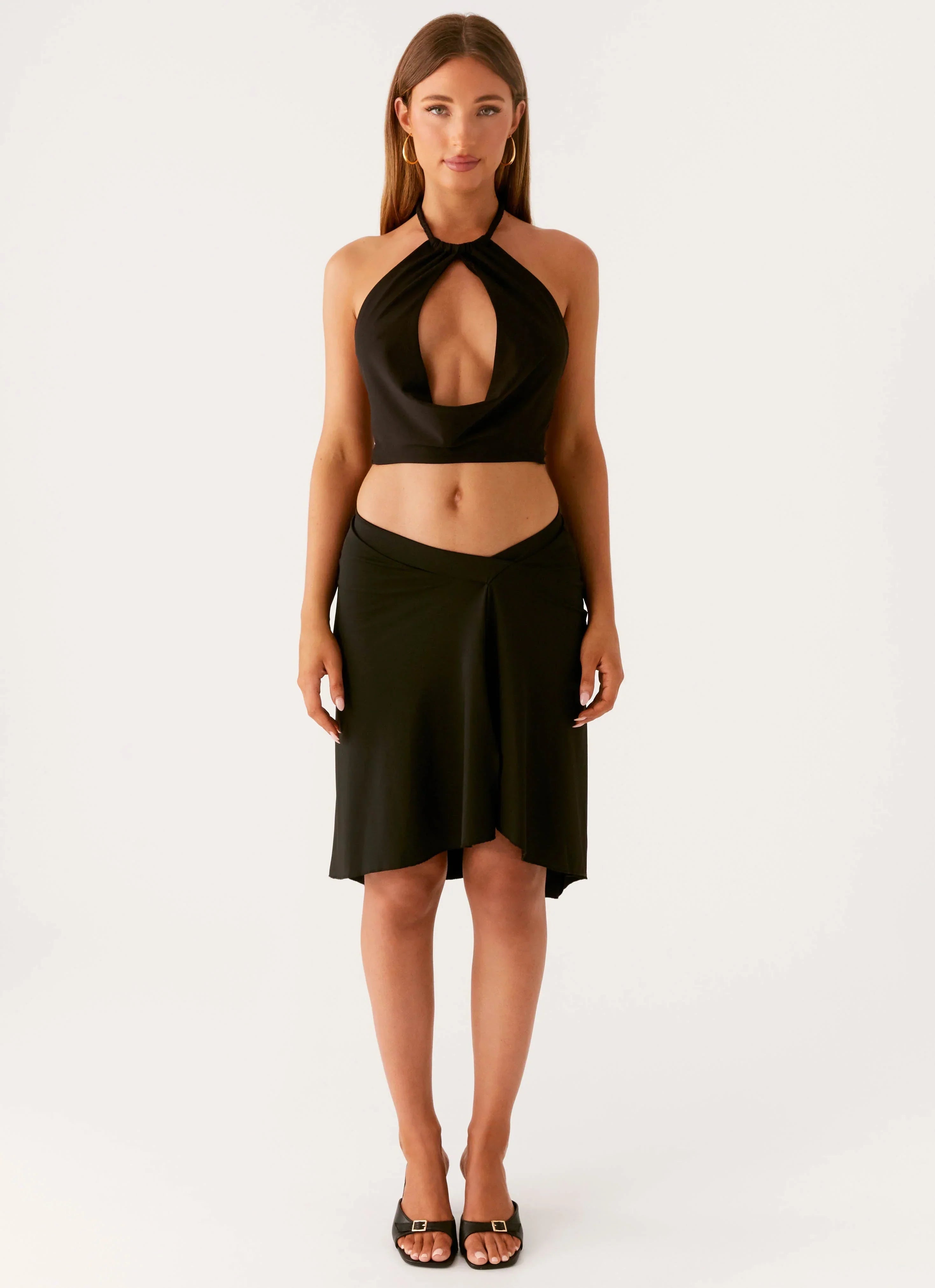 Calisa Cowl Top - Black
