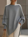 oversized-beige-knit-poncho-sweater