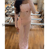y2k-tie-up-wrap-v-neck-two-piece-pants-set