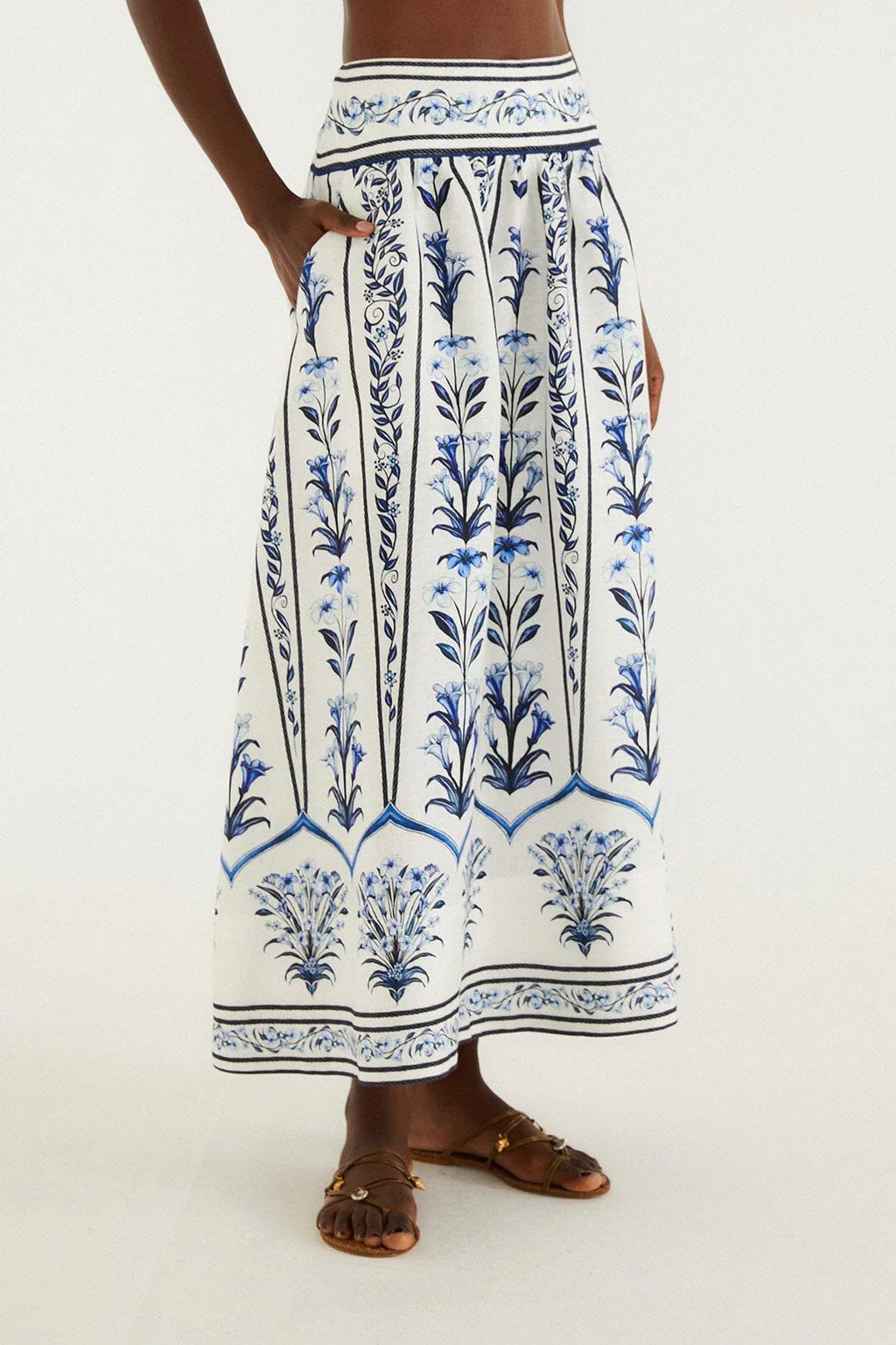 Off-White Flowers Arch  Maxi Skirt