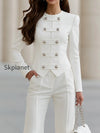 military-button-jacket-and-flared-pants-set